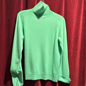 Mint Green Cashmere Turtleneck Sweater